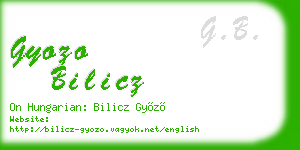 gyozo bilicz business card