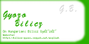 gyozo bilicz business card